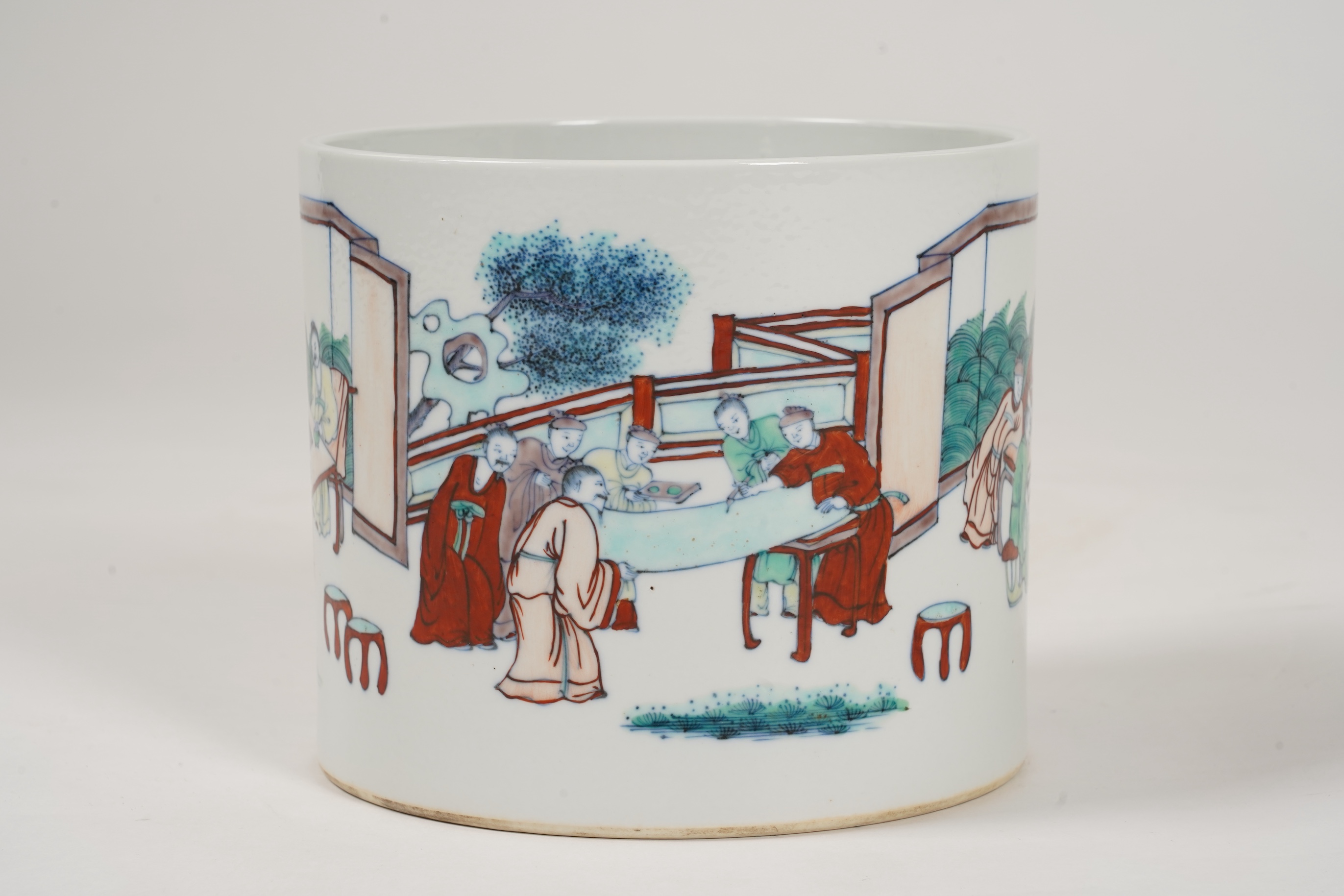 A Chinese doucai ‘scholars’ brushpot